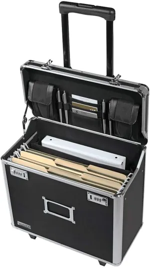 Vaultz Locking Mobile Business Case, Legal Size, 14.5 x 13.5 x 11 Inches, Black (VZ00194)