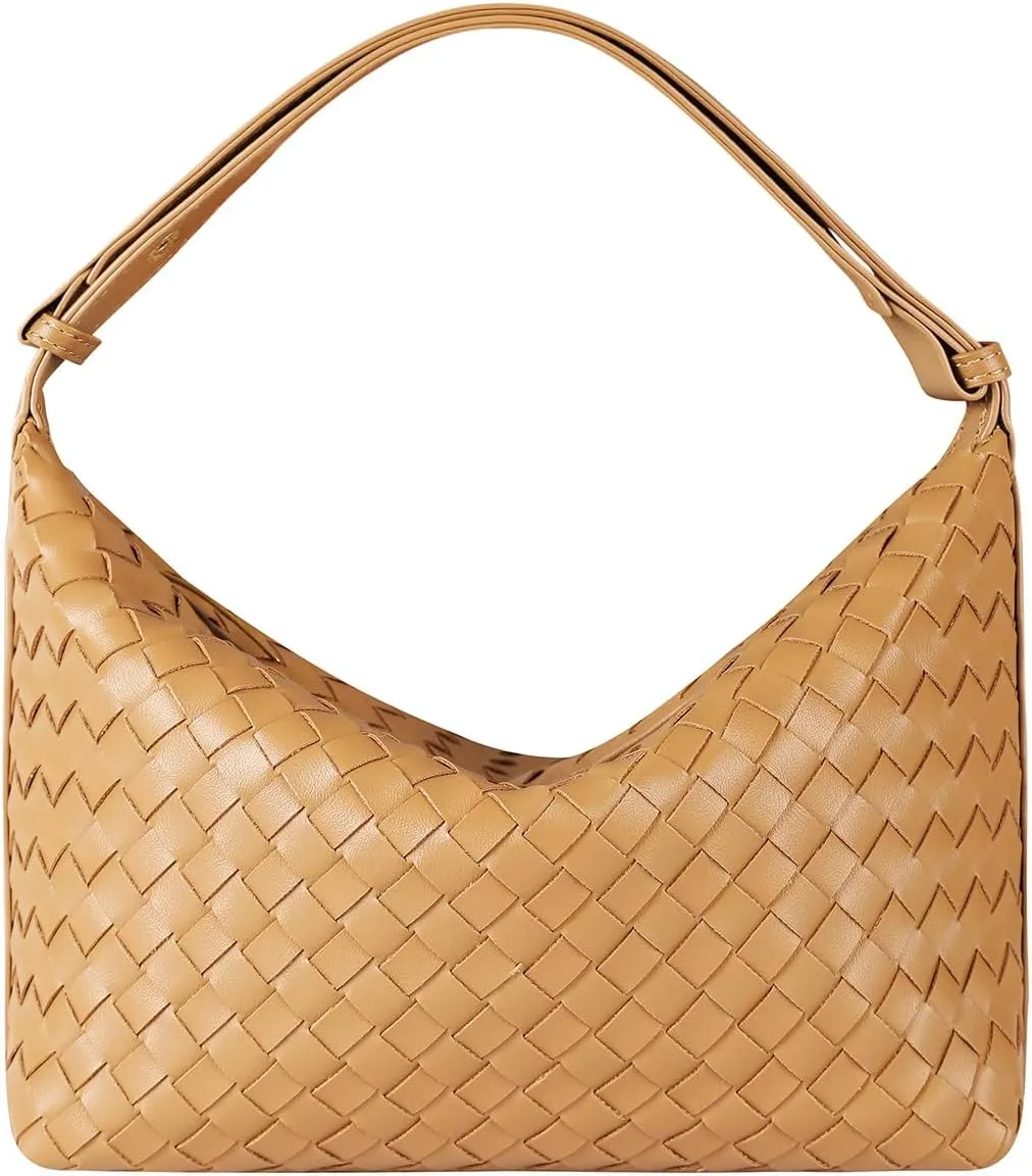 Vegan Leather Woven Tote Handbag, Top-handle Shoulder Bag, Pure Underarm Purse, Clutch, Braided