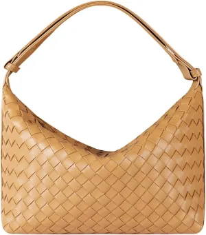 Vegan Leather Woven Tote Handbag, Top-handle Shoulder Bag, Pure Underarm Purse, Clutch, Braided