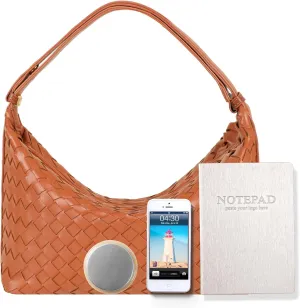 Vegan Leather Woven Tote Handbag, Top-handle Shoulder Bag, Pure Underarm Purse, Clutch, Braided