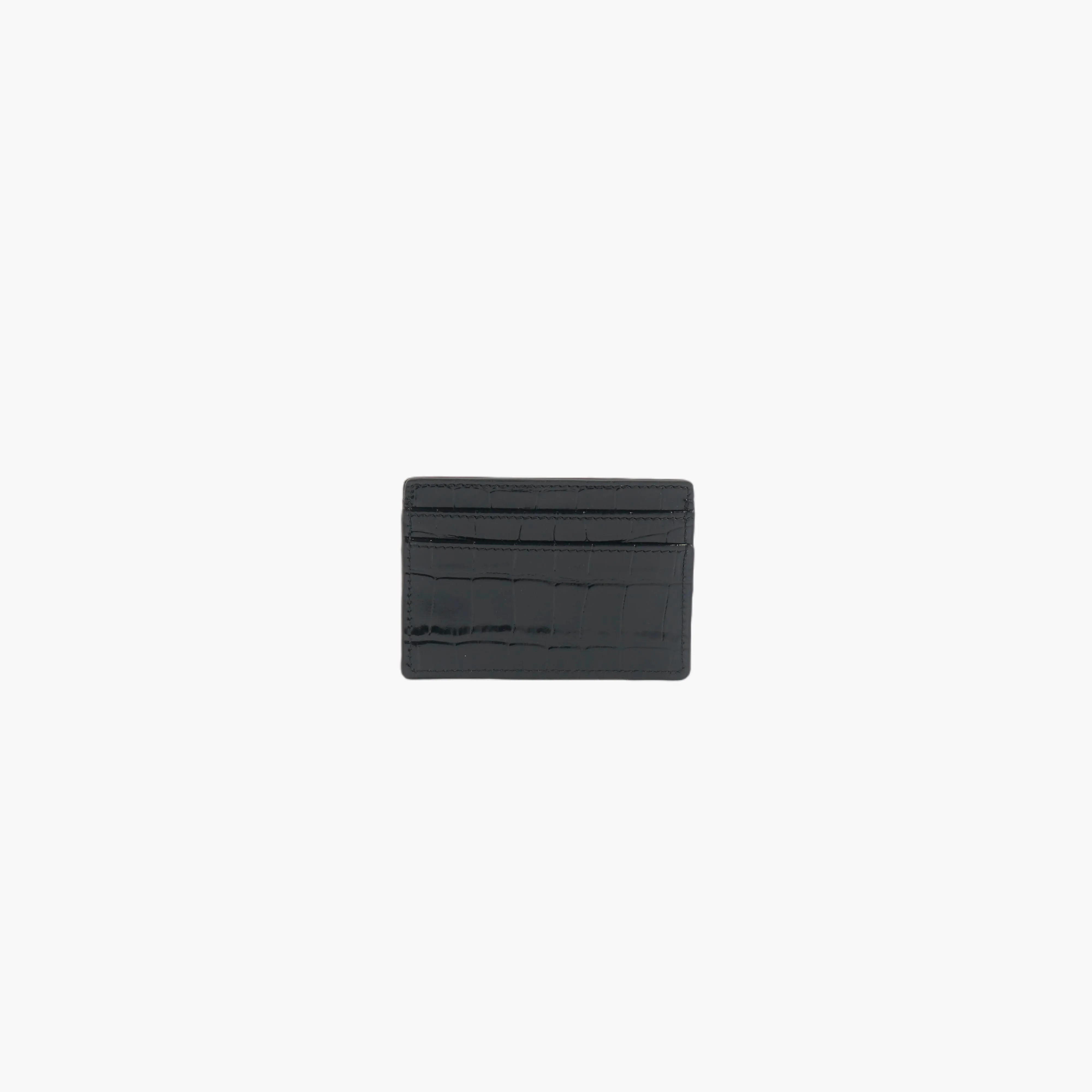 Versace Card Holder in Black-Silver