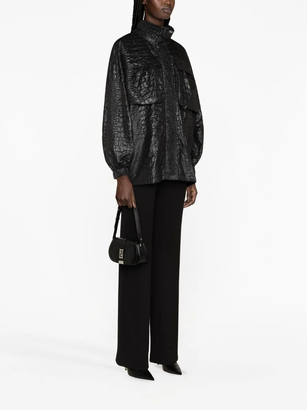 Versace Coats Black