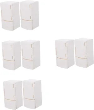 VICASKY 8pcs Mini Refrigerator Model Cute Fridge Toy for Mini House Decoration Lightweight and Safe Movable Door for Realistic Play for Boys and Girls Imaginative Scenarios
