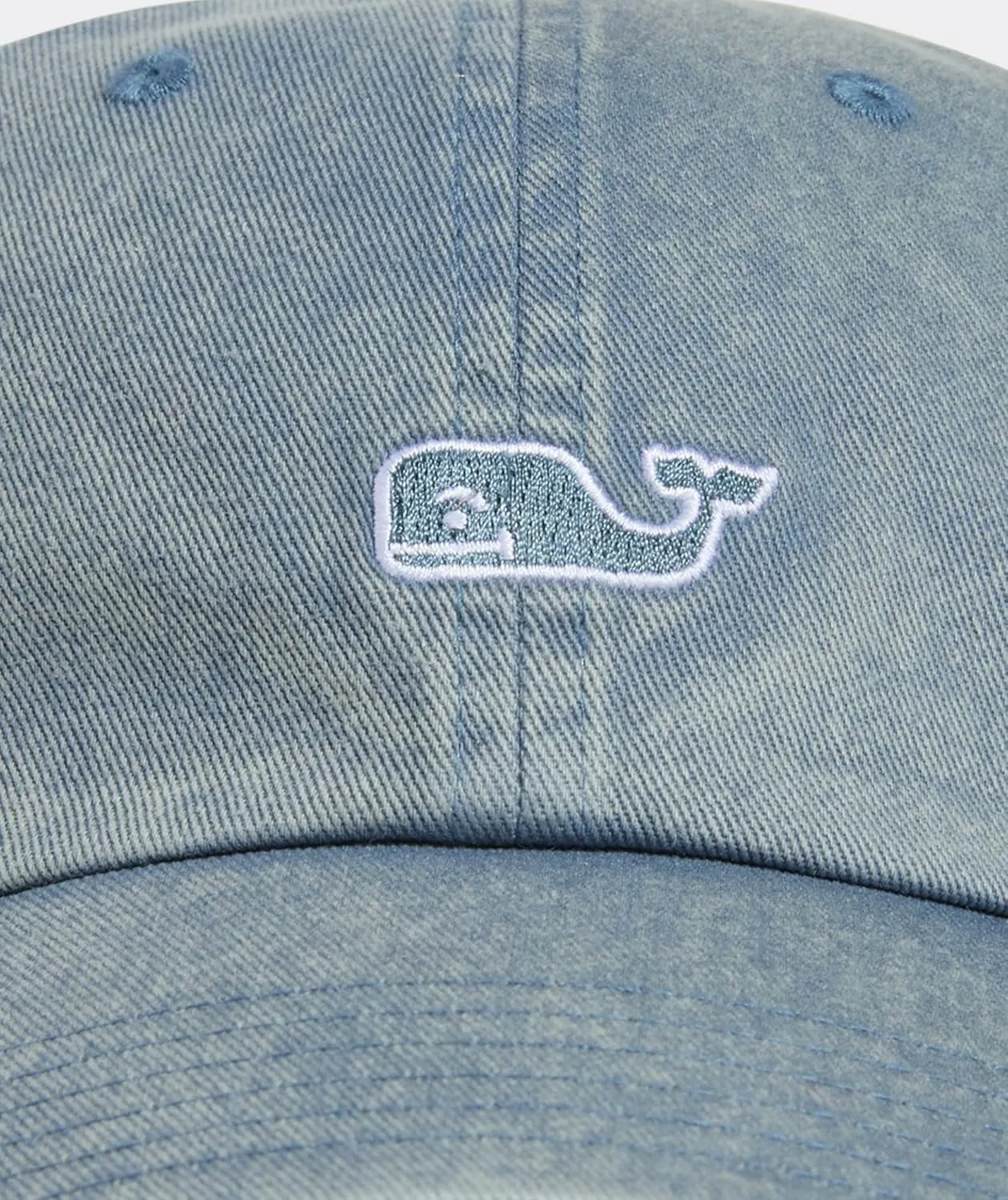 vineyard vines Men's Garment-Washed Classic Whale Baseball Hat