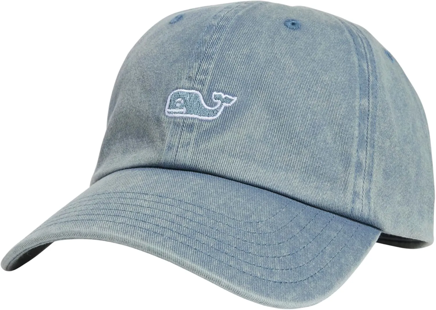 vineyard vines Men's Garment-Washed Classic Whale Baseball Hat