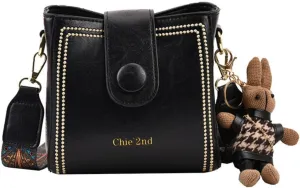 Vintage Fashion Bag With Adjustable Wider Shoulder Strap, Vintage Water Bucket Bag, Square Crossbody Small Bags for Women
