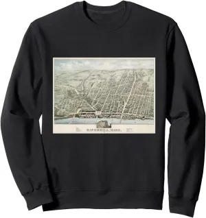Vintage Haverhill MA Map (1876) Sweatshirt