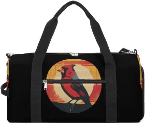 Vintage Northern Cardinal Bird Gym Bag for Men Women Lightweight Duffel Bag Sports Workout Bag for Travel Yoga