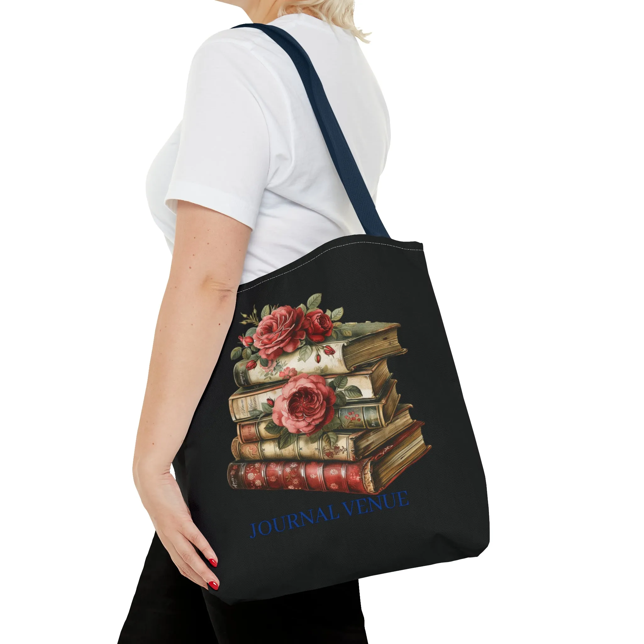 Vintage-Style Bookish Tote Bag