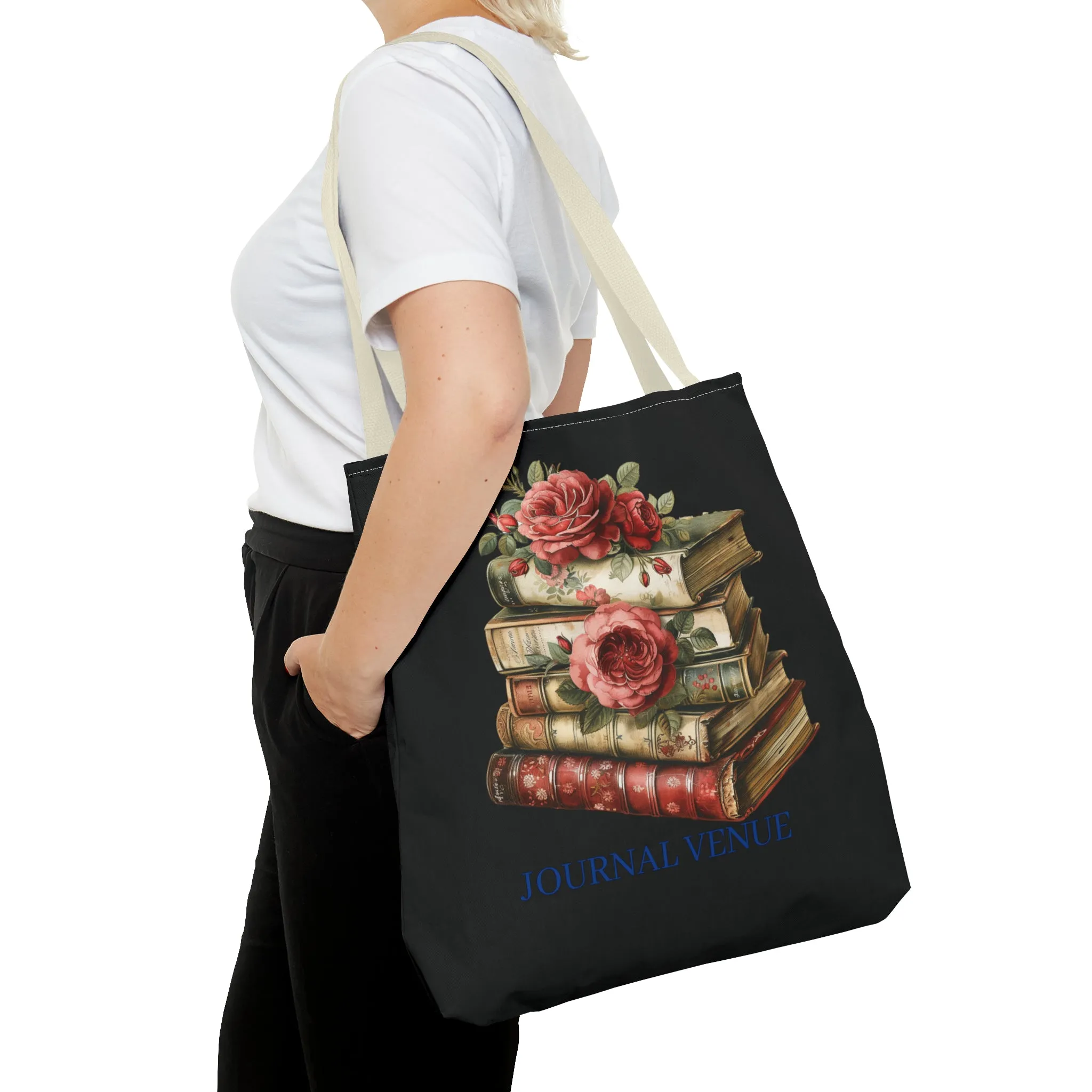 Vintage-Style Bookish Tote Bag