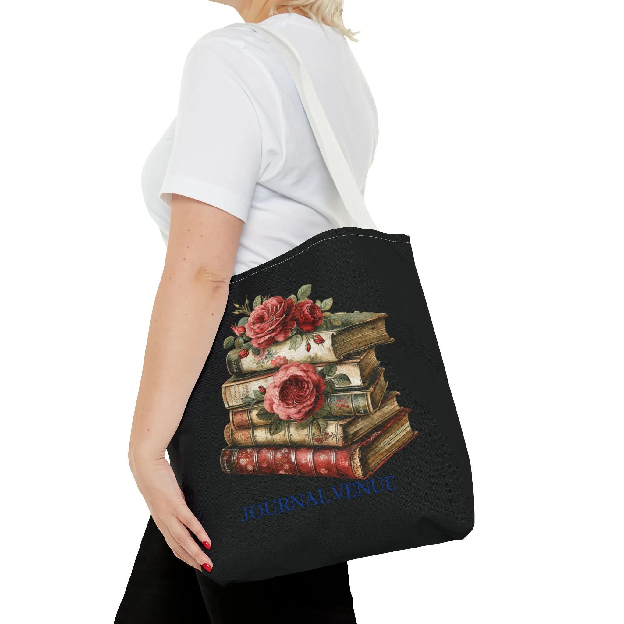 Vintage-Style Bookish Tote Bag