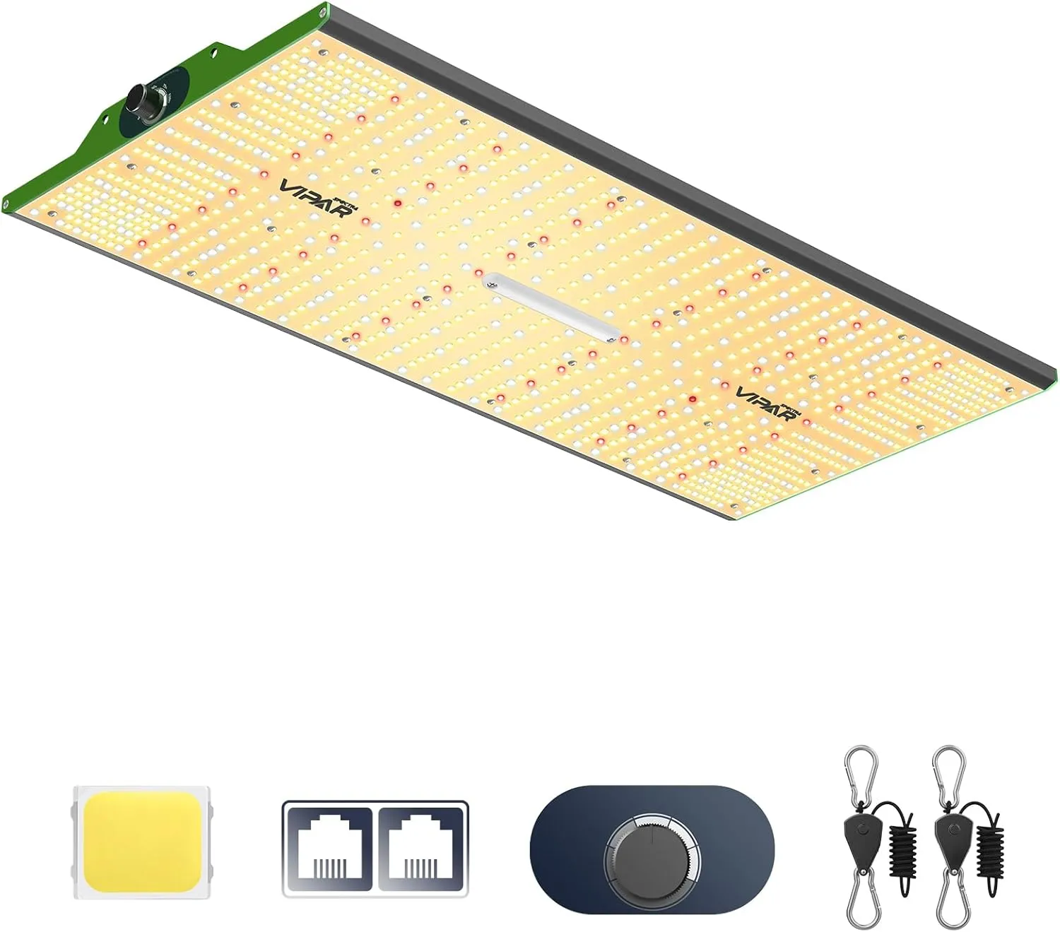 VIPARSPECTRA P2000 LED Grow Lights for Seed Starting Vegetables Bloom, 250 Watt Dimmable Plant Light Dimming Daisy Chain Grow Lights for Indoor Plants Full Spectrum in 4x2/3x3 Grow Tent