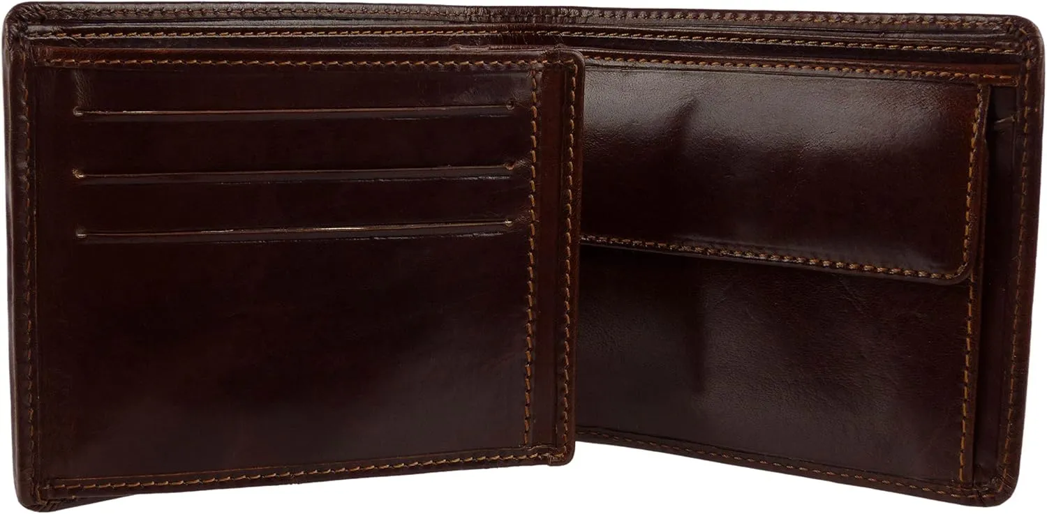 Visconti Men's Italian Leather Bi-Fold Wallet