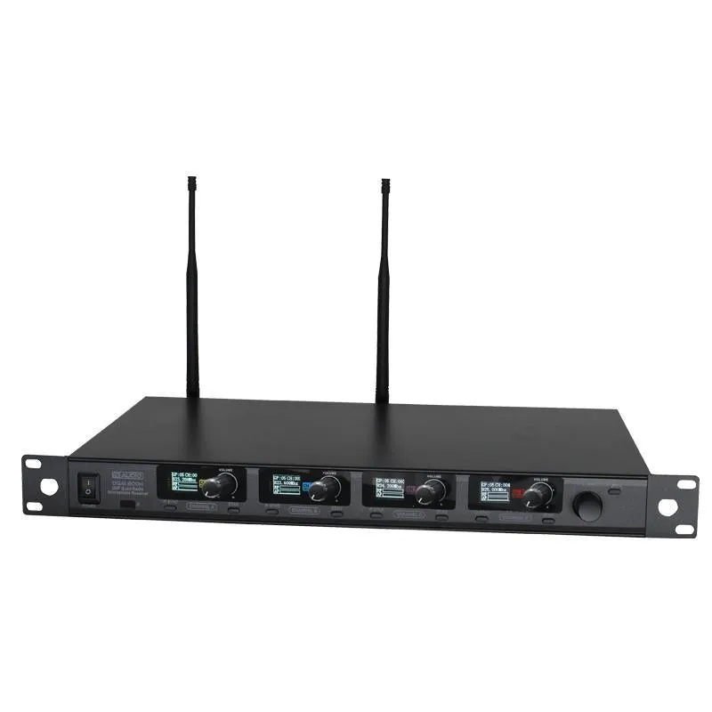 W-Audio DQM 800H Quad Handheld UHF Radio Microphone System (823Mhz-865Mhz)