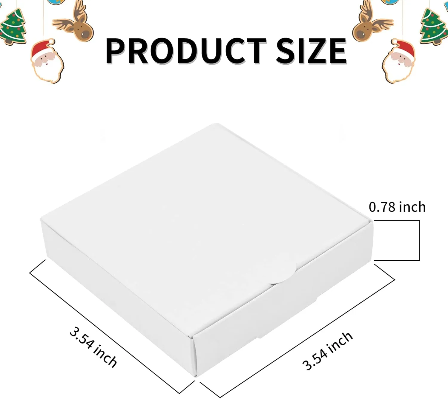 WANGDEFA 50 Pcs Mini Pizza Boxes 3.5 x 3.5 Square Cardboard Mini Pizza Box for Celebrations Party Favors Christmas Birthdays Valentines Day Weddings