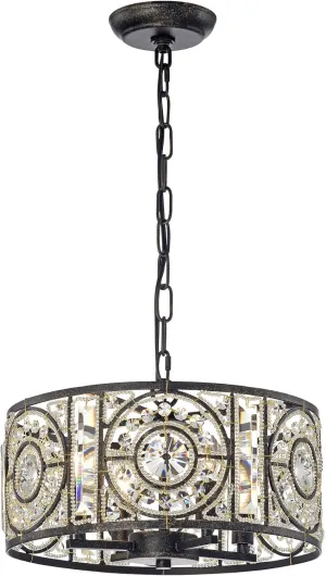 Warehouse of Tiffany IMP79W/4AB Rowsen 4-Light Antique Bronze Metal Chandelier