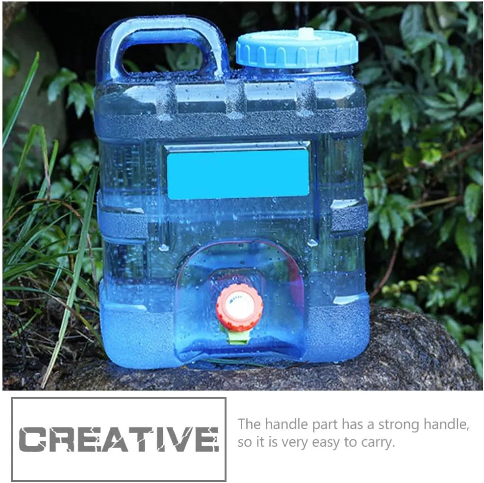 Water Bottle 2.6 Gallon Portable Water Containers with Handle Large Capacity Water Jug Large Reusable Motivational Jug for Camping Outdoor Sports Travel