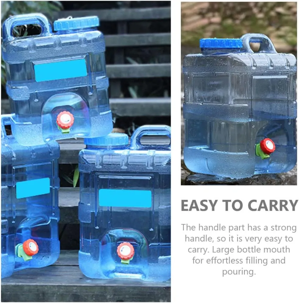 Water Bottle 2.6 Gallon Portable Water Containers with Handle Large Capacity Water Jug Large Reusable Motivational Jug for Camping Outdoor Sports Travel