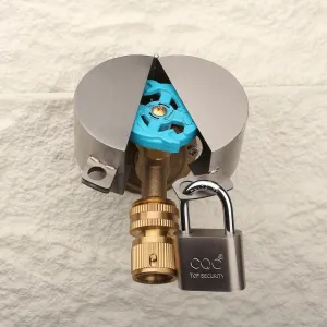 Water Faucet Lock Outdoor-Outdoor Faucet Lock-Faucet Lock-Faucet Locks Outdoor Child Proof-Exterior Faucet Lock-Water Faucet Lock-Water Spigot Lock (with Padlock) Metal Stainless steel