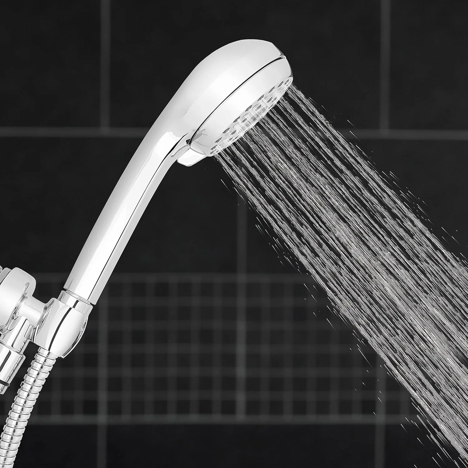 Waterpik High Pressure Hand Held Shower Head With Hose, PowerPulse Massage 6-Mode, Chrome XAL-643ME