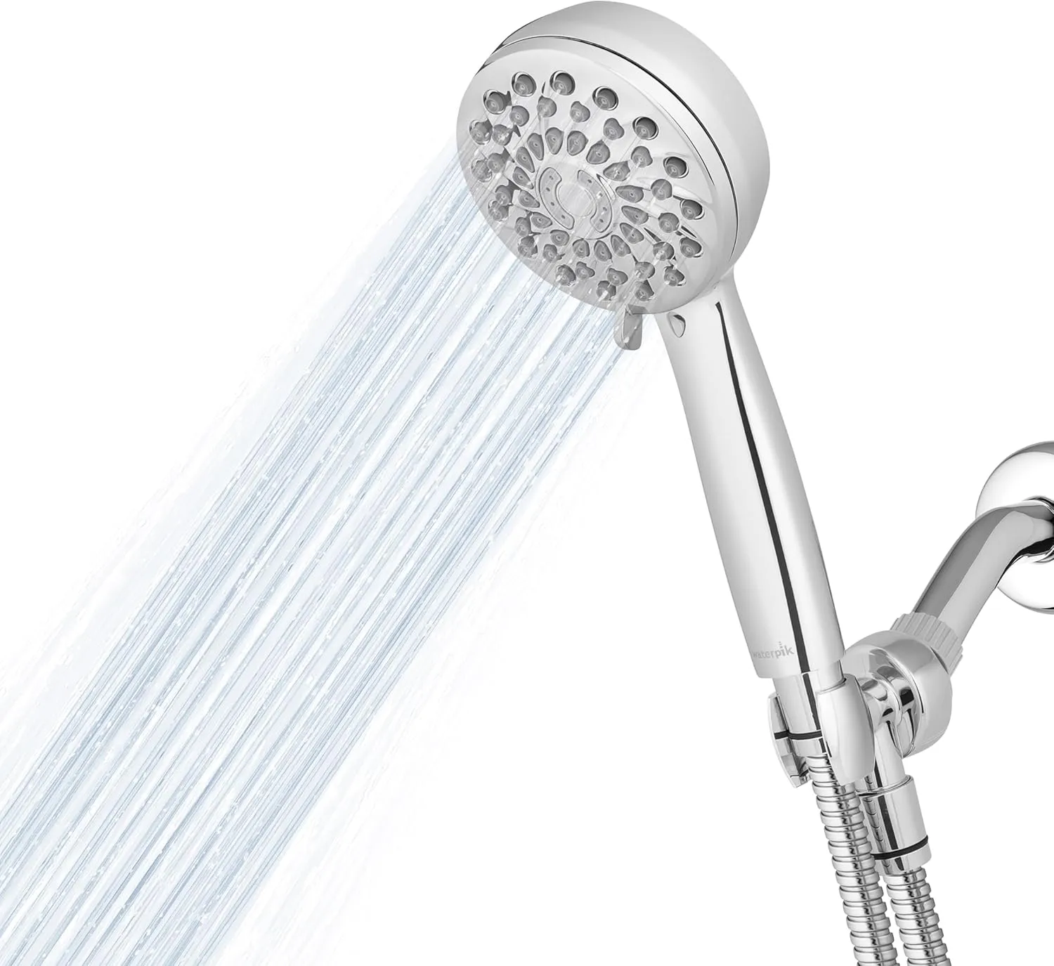 Waterpik High Pressure Hand Held Shower Head With Hose, PowerPulse Massage 7-Mode, Chrome XPB-763ME