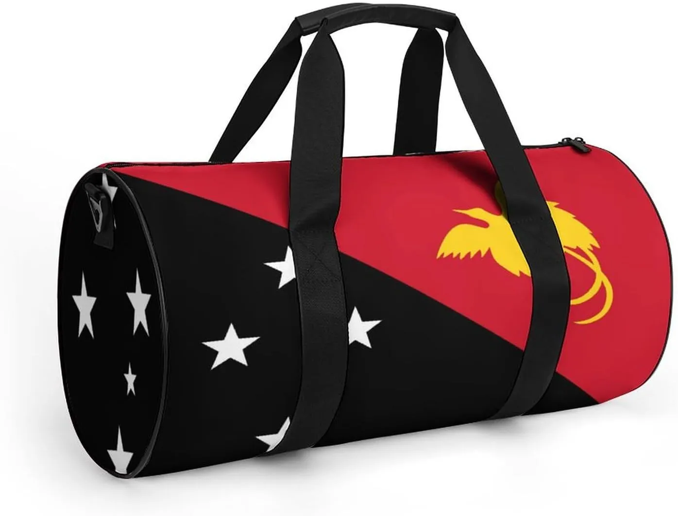 Waterproof Papua New Guinea Flag Gym Bag with Wet Pocket Sports Duffel for Beach Yoga Weekender Travel