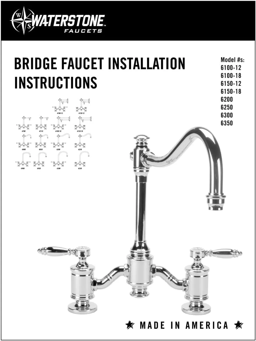 Waterstone 6250-3-DAP Annapolis Bridge Faucet - Cross Handles 3pc. Suite Distressed Antique Pewter