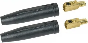 Welding Cable Connector 2-MPC-M, 2 Male Ends 1/0-2/0 Twist Lock, 2-MPC-M (2 Pack)