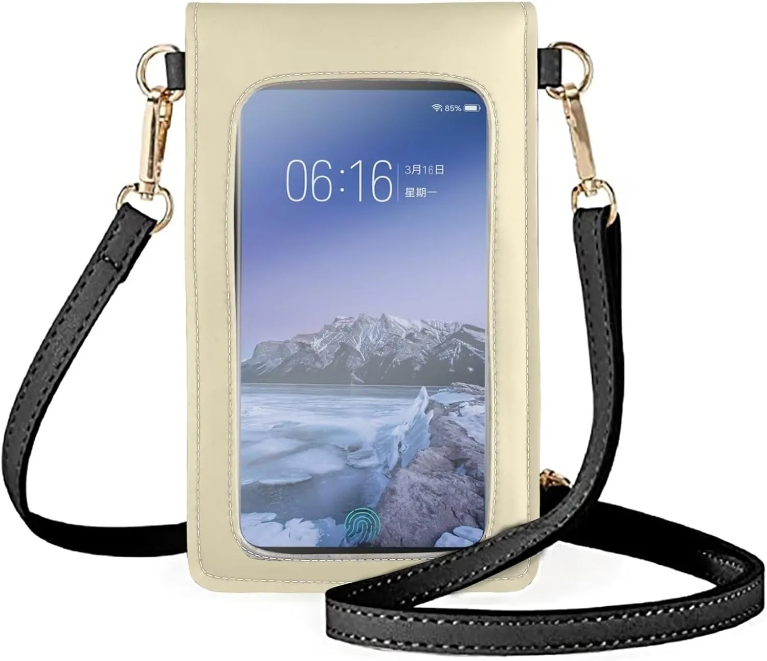 WELLFLYHOM Mini Touchscreen Crossbody Phone Bags for Women with Card Slots Shoulder Bag Purse Leather