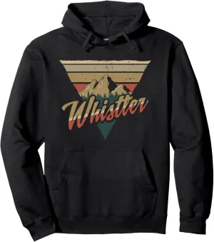 Whistler Blackcomb Mountain Illustration Vacation Souvenir Pullover Hoodie