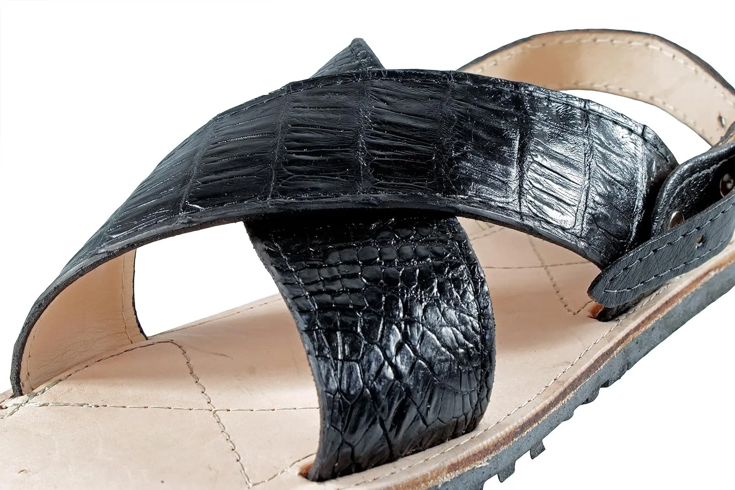 White Diamonds Boots Men Exotic Sandals Genuine Crocodile Leather Huaraches Piel Cocodrilo