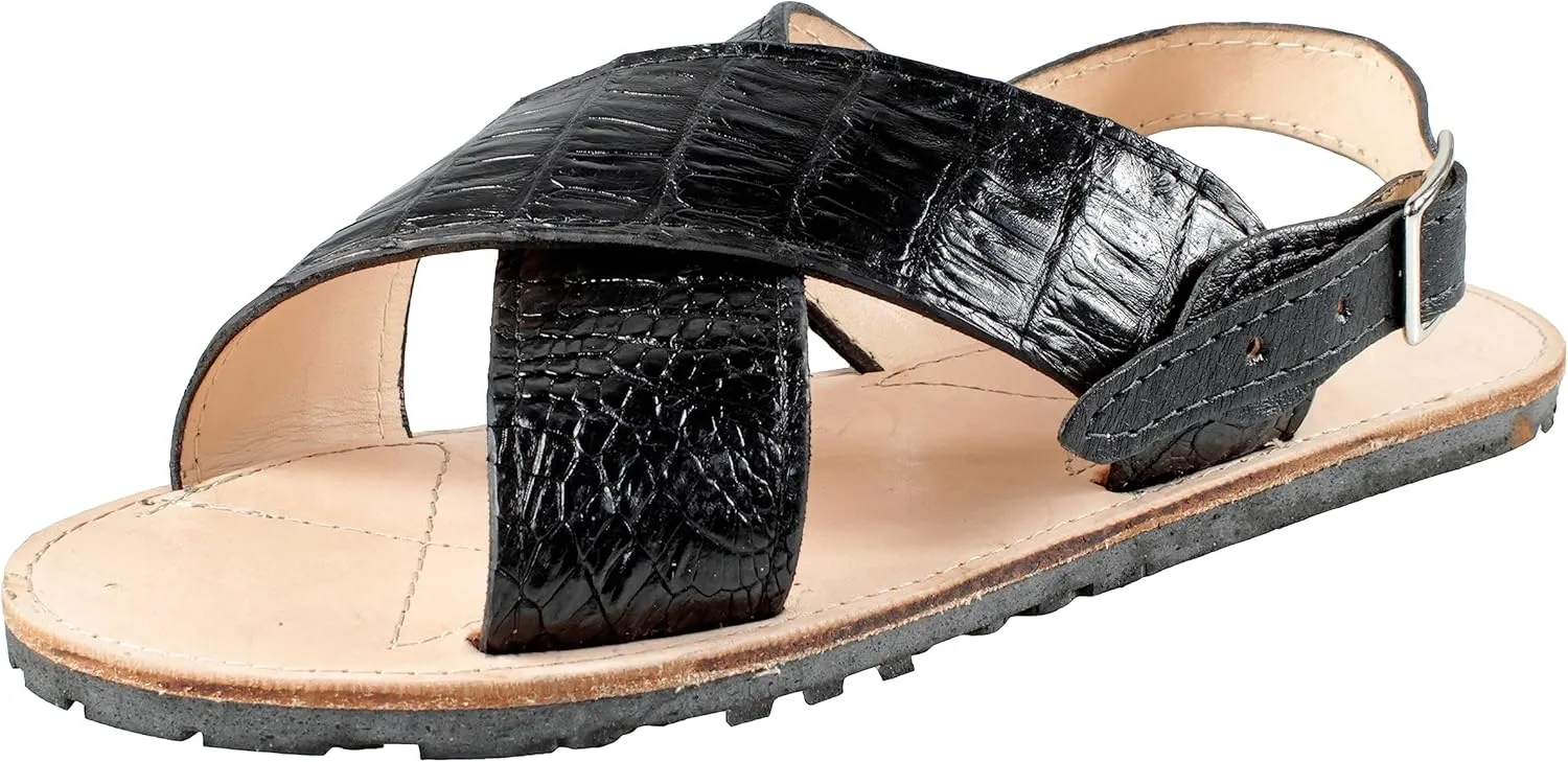 White Diamonds Boots Men Exotic Sandals Genuine Crocodile Leather Huaraches Piel Cocodrilo