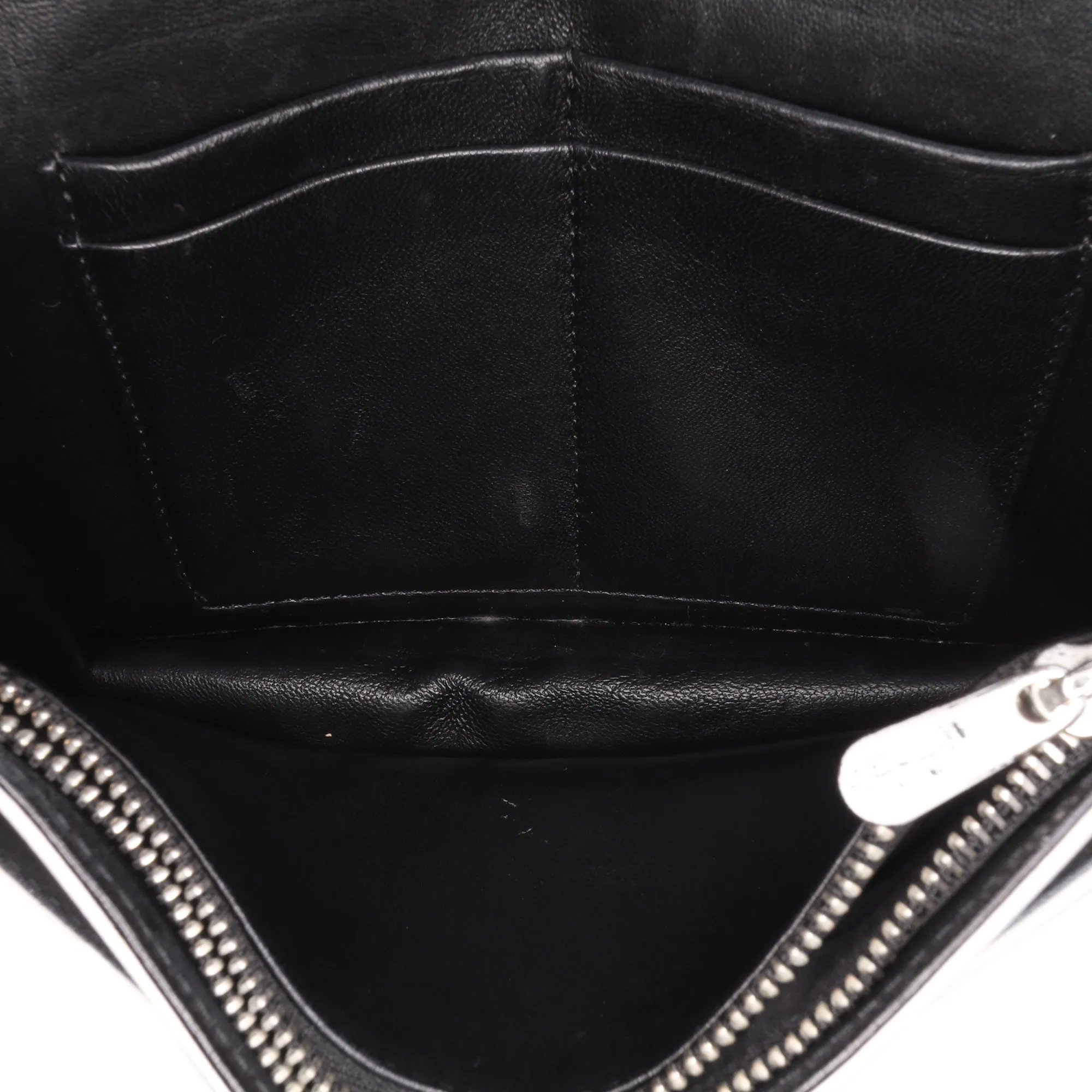 White Dior Leather Patch Embellished Wallet on Chain Crossbody Bag