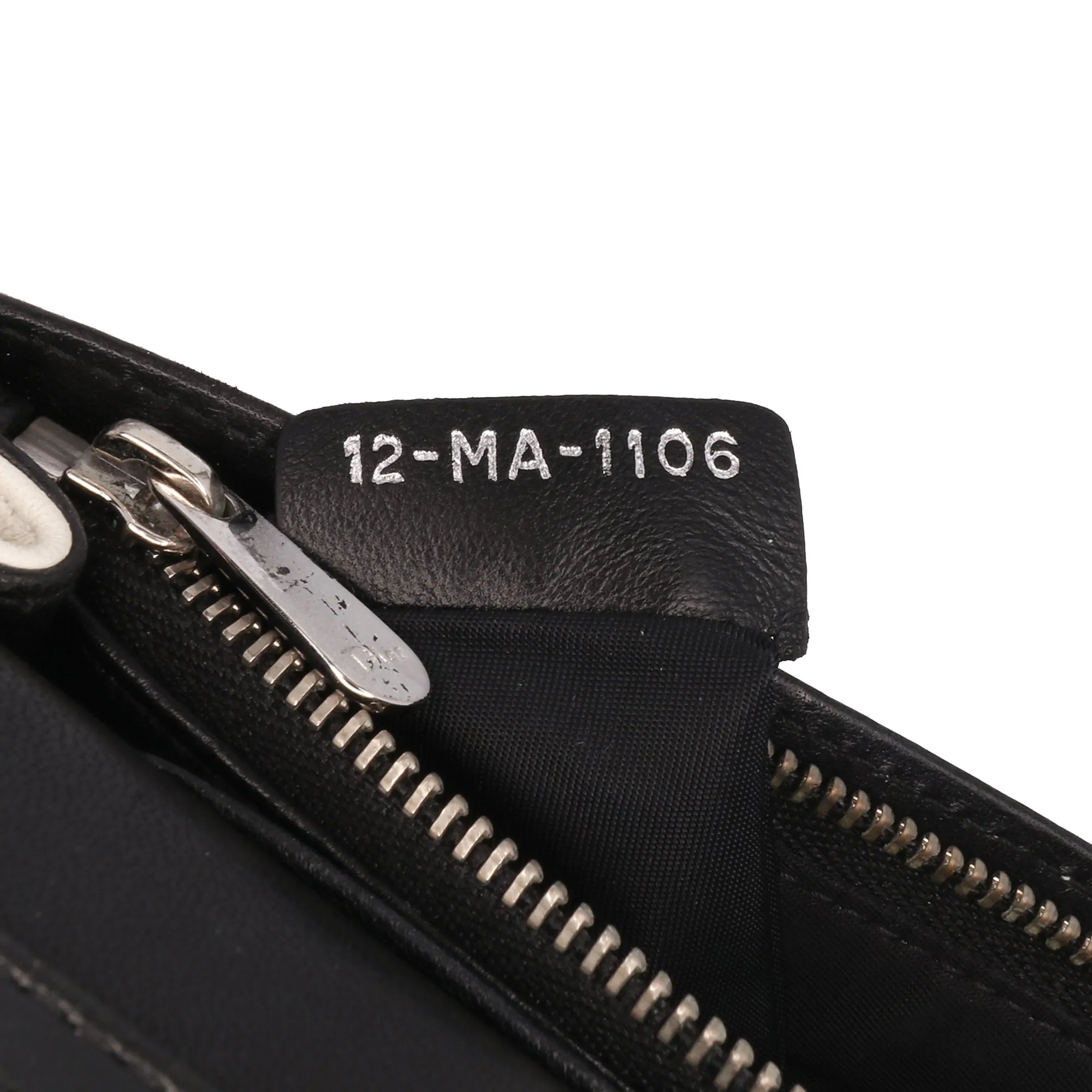 White Dior Leather Patch Embellished Wallet on Chain Crossbody Bag