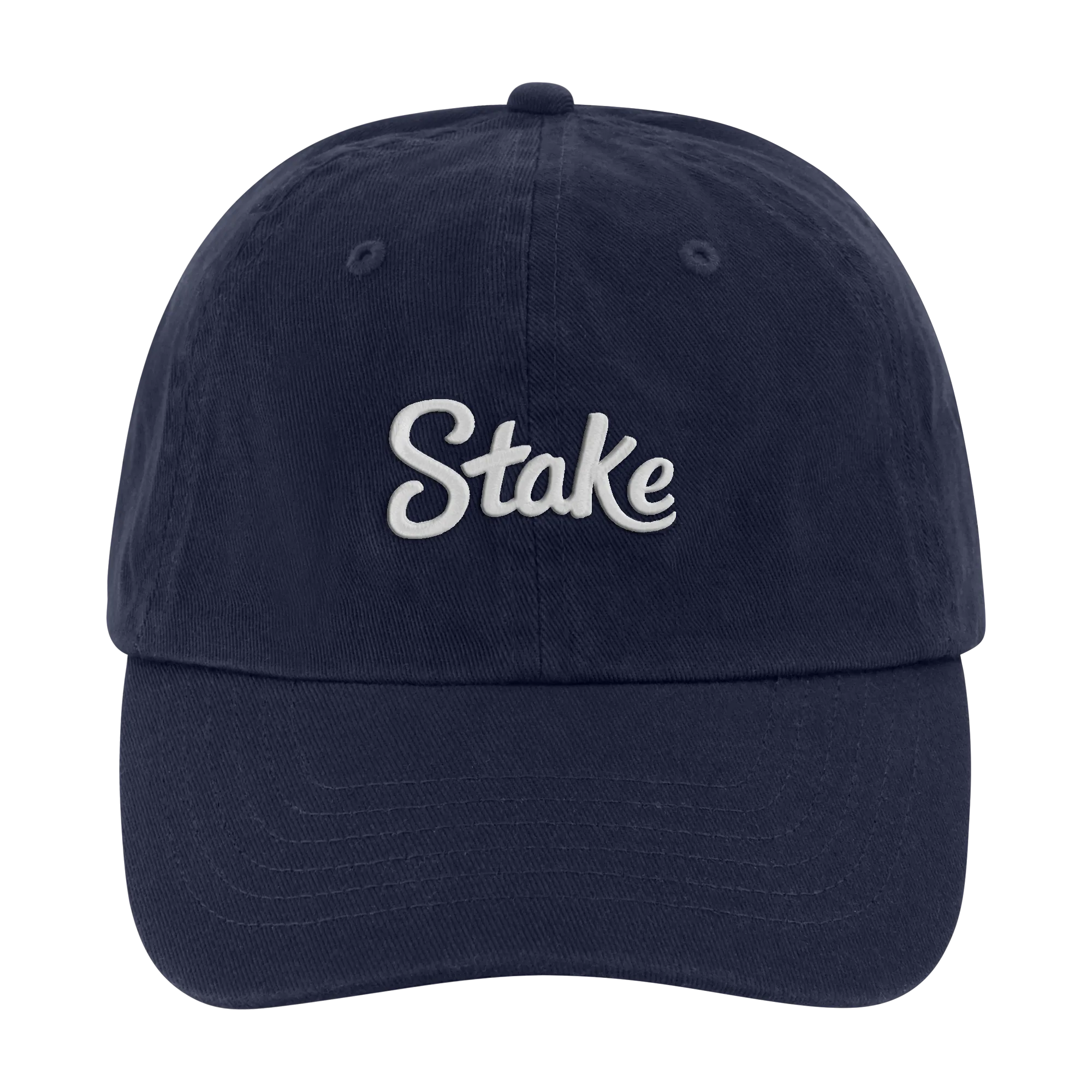 White on Navy 6-Panel Dad Hat