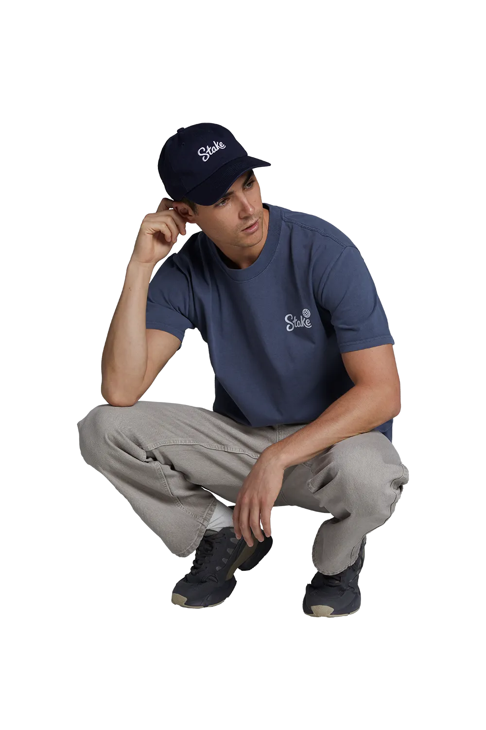 White on Navy 6-Panel Dad Hat