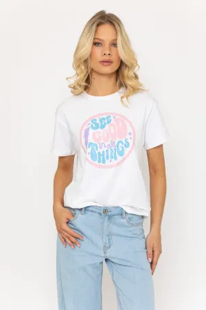 White Slogan Print T-Shirt