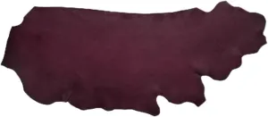 Wickett & Craig 'Milled' Traditional Harness Leather, Deer Embossed, Side, Burgundy