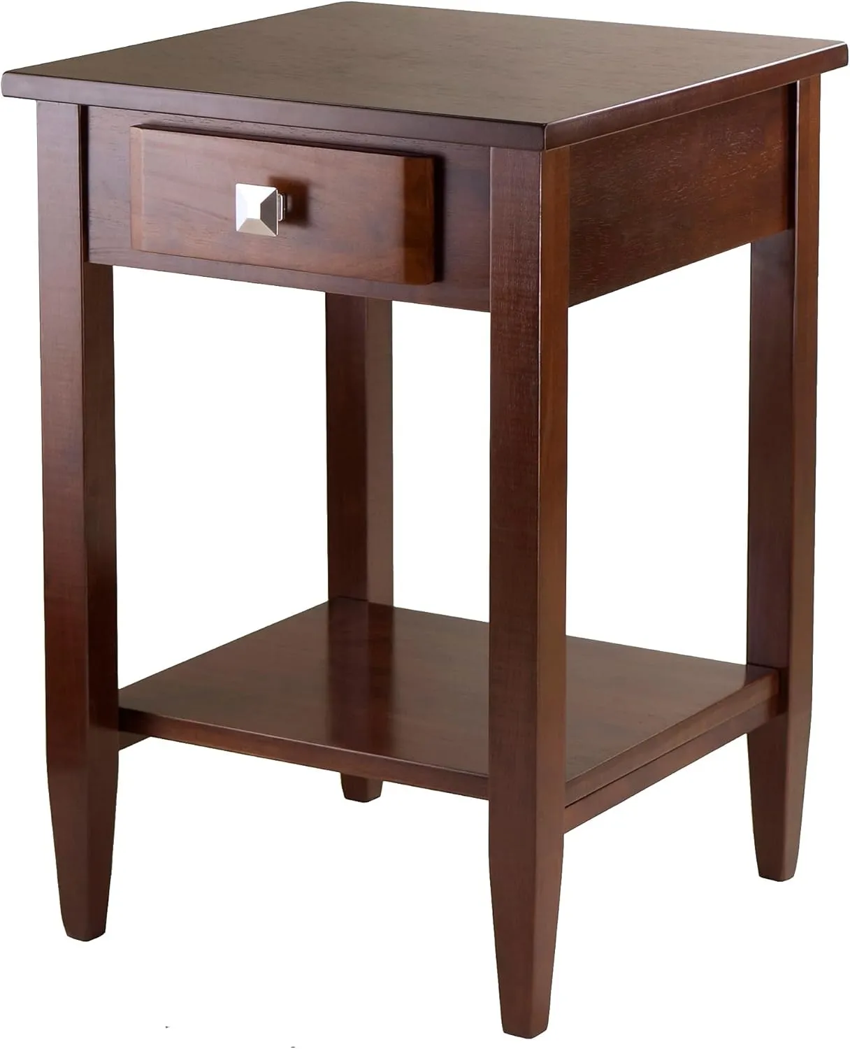 Winsome Richmond 25.98 x 17.95 x 18.68-Inch Wood End Table Tapered Leg, Antique Walnut (94118)
