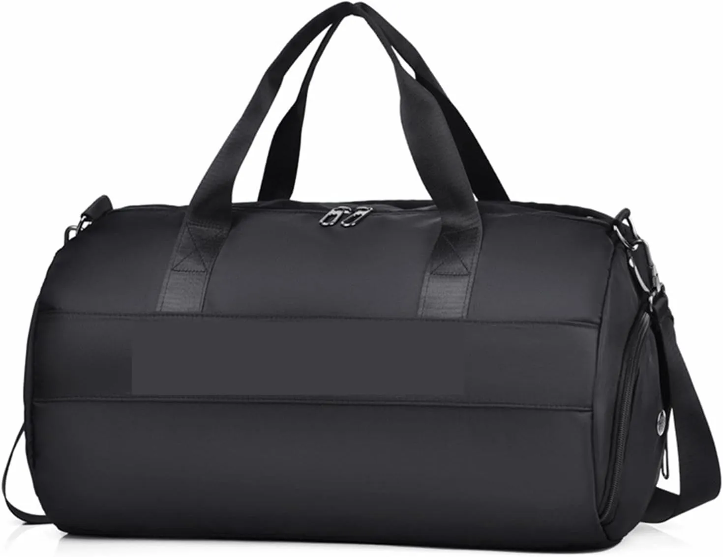 women and Wet Separation Fitness Cylinder Waterproof Travel Portable Sports Sport Gym Bag (Black)