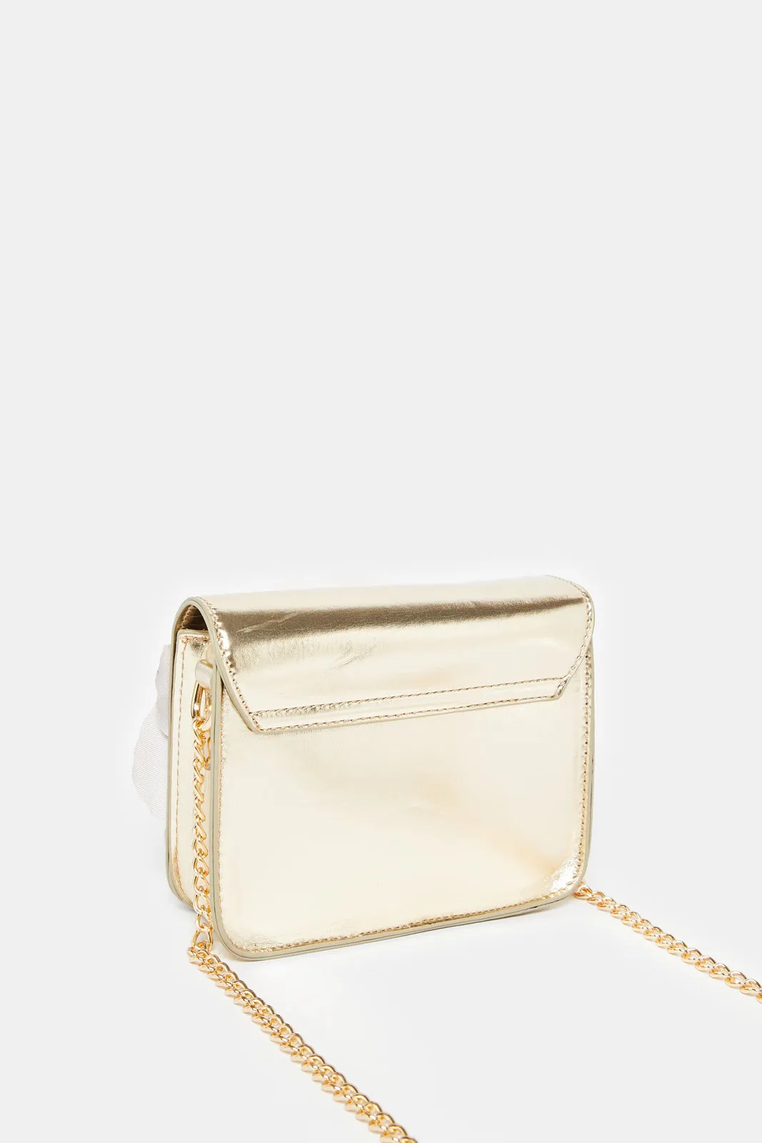 Women Gold Embellished Crossbody Bag