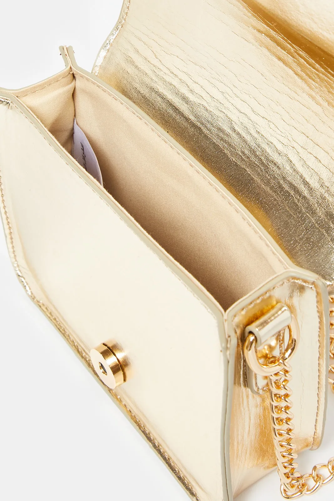 Women Gold Embellished Crossbody Bag