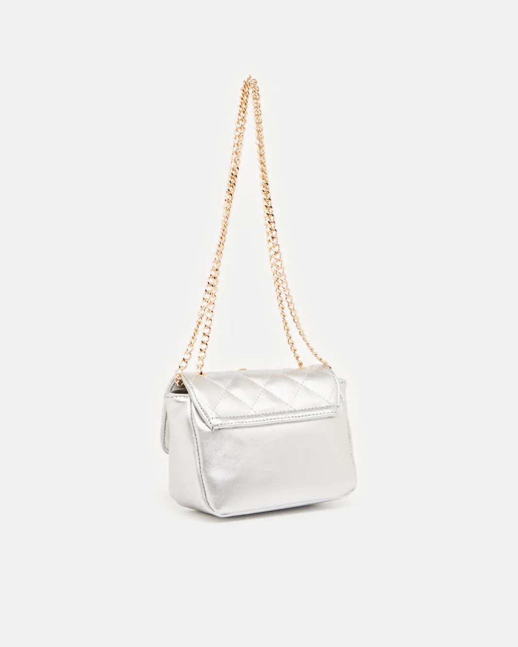 Women Silver Embellished Crossbody Bag