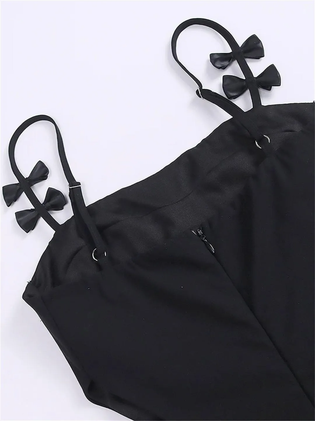 Women Solid High Stretch Camisole Mini Dresses Summer Sexy Cut Out Sleeveless Sheath Dress