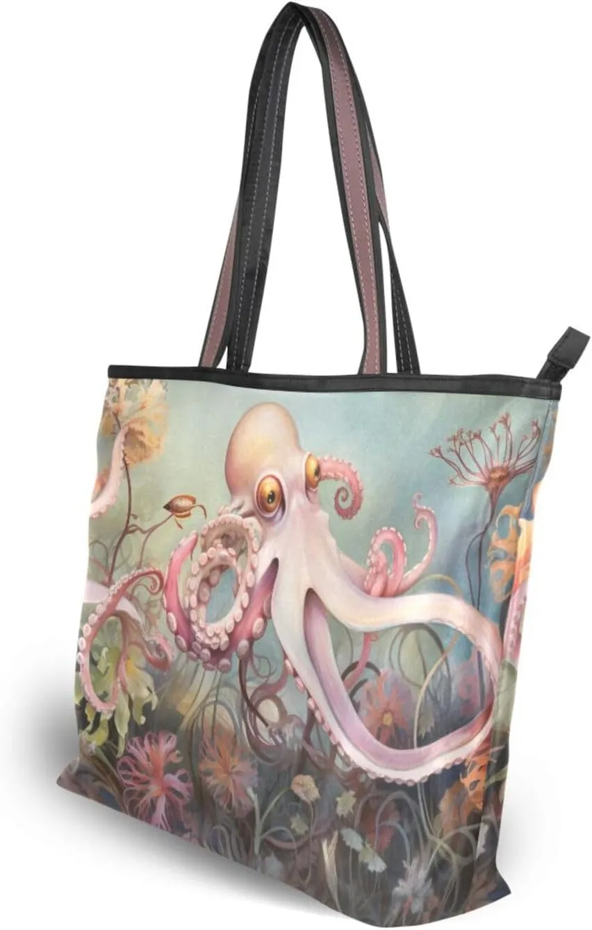 Women Tote Bag, Large Shoulder Hobo Bags Casual Handbags Big Capacity Shopping Work Bag for Vacation, 45