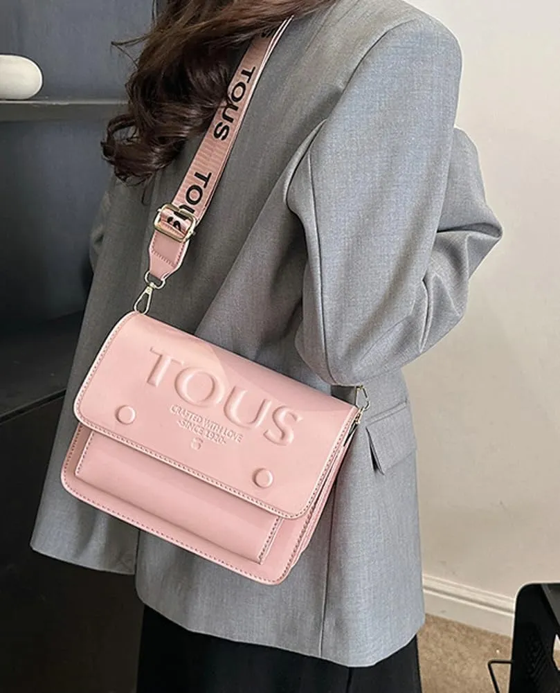 Women Trendy PU Leather Crossbody Bag Mini Square Shoulder Purse Solid Color Underarm Handbag Travel Commuting