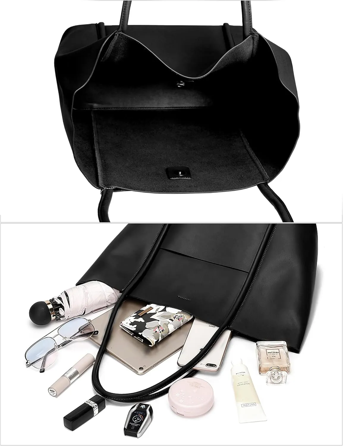 Womens Handbag Genuine Leather Tote Shoulder Bags Large Capacity Shopper Travel Purse