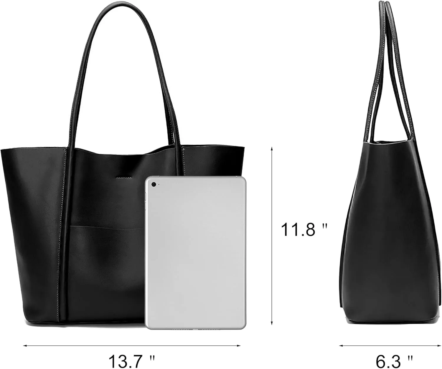 Womens Handbag Genuine Leather Tote Shoulder Bags Large Capacity Shopper Travel Purse