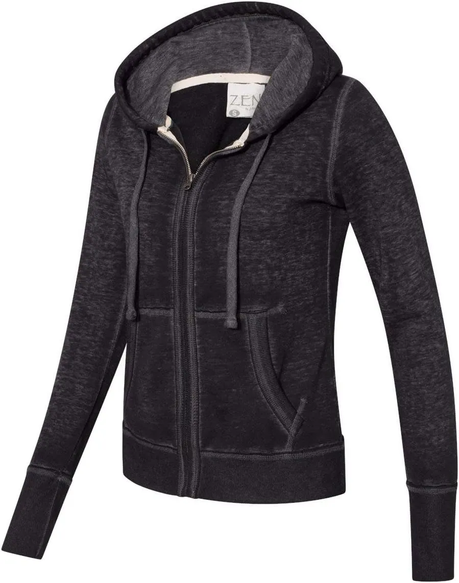 Women's Ladies Zen Full Zip Hooded Sweatshirt