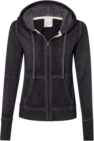 Women's Ladies Zen Full Zip Hooded Sweatshirt